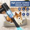 Car and home dual-purpose cordless vacuum cleaner, 3-in-1 rechargeable powerful handheld vacuum cleaner, 2000*2 battery