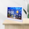 Adjustable Brightness Weather Clock Color Display Alarm Clock White 16MB 100-240V for Living Room
