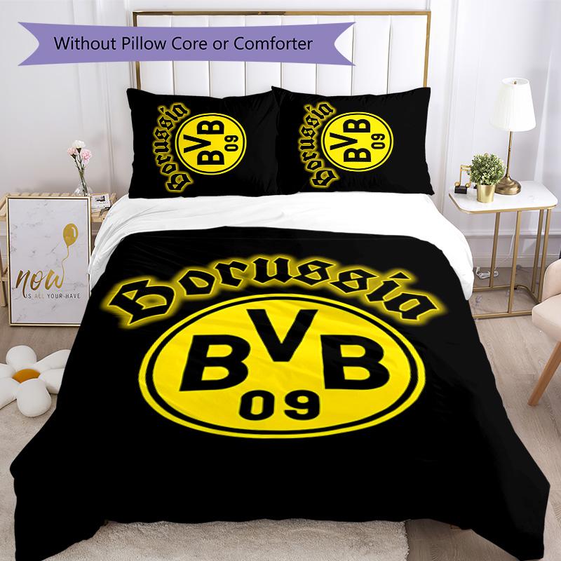 BvB 09 3pcs Bedding Set Duvet Cover Closure Includes 1 Duvet Cover & 2 Pillowcases for All Seasons Bedroom Home Dorm Decor