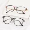 Mode Metall Runde Rahmen Brille Brillen Optische Brille Flache Spiegelbrille