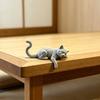 Lazy Sleeping Cat Figurine 3D Printing Soft Cute Desk Ornament Simulation Modeling Desk Ornament for Monitor Hanging