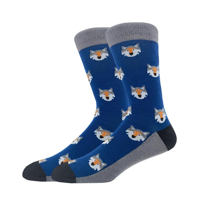 Modă Bărbați Toamnă Iarnă Șosete Skateboard Fericit Creativ Pinguin delfin rechin koala Șosete Noutate Echipaj Amuzant Șosete Bărbătești