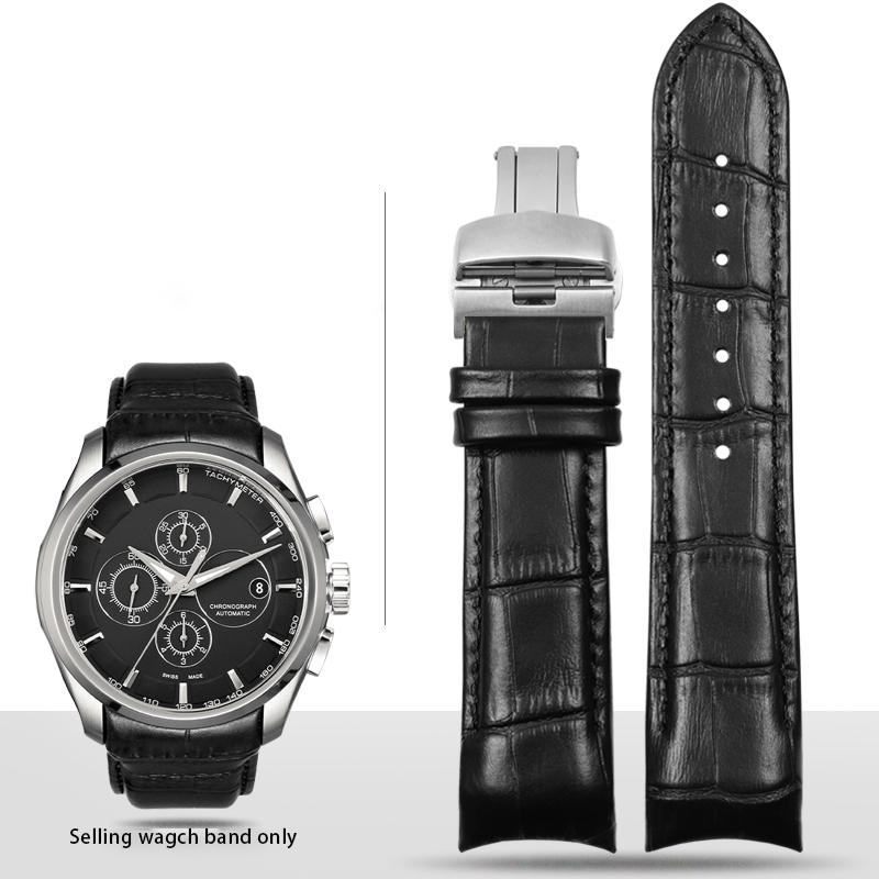 22mm 23mm 24mm Gebogenes Ende Kalbsleder Uhrenarmband Für Tissot Uhr Armband 1853 COUTURIER T035627A T035407A T035439 Herrenarmband