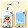 Crayon Shin-chan Cartoon Student Lanyard ID Badge Holder for Campus Use