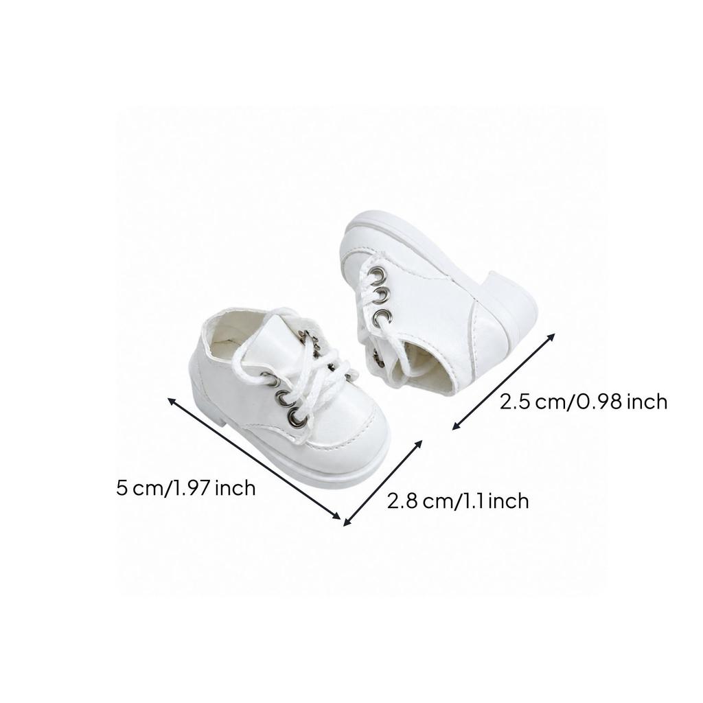 Lace-up Doll Loafer Fashionable PU Shoe with Laces Realistic