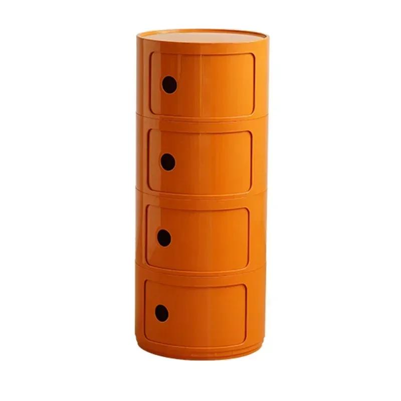 Cabinet Storage Cabinet Bedroom Furniture Modern Simple Plastic New Multi-Layer Bedside Storage Cabinet for Living Room Cylinder