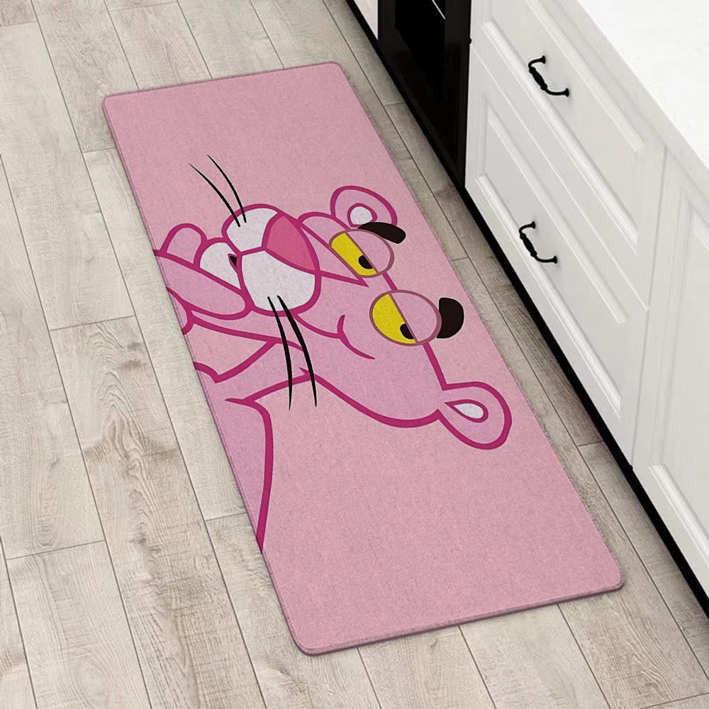 Tappetino d'ingresso Porta d'ingresso Tappeto Rosa Pantera Divertente Tappeto da cucina antiscivolo Tappeti per soggiorno Tappetino per bagno Balcone Tappetini per pavimenti Tappeto
