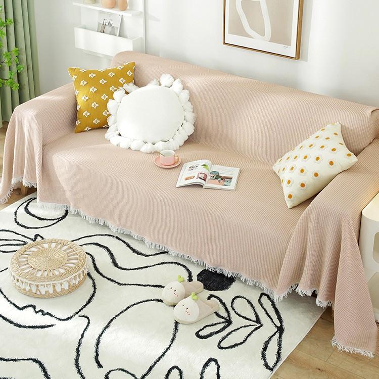 Nordic ins wind summer universal sofa towel cover cloth full cover sofa cushion cover cover blanket single three people all seasons