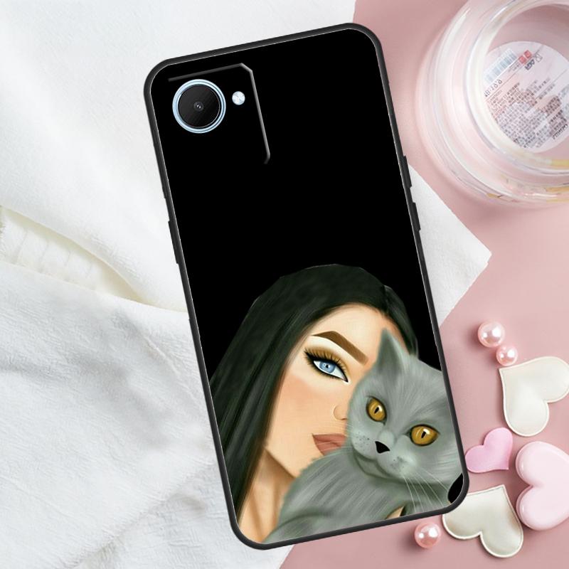 Cool Bad Girl For Realme 13 12 10 11 14 Pro Plus GT 6T 6 5 GT7 Pro C55 C51 C21Y C25S C75 C61 C53 C67 Case