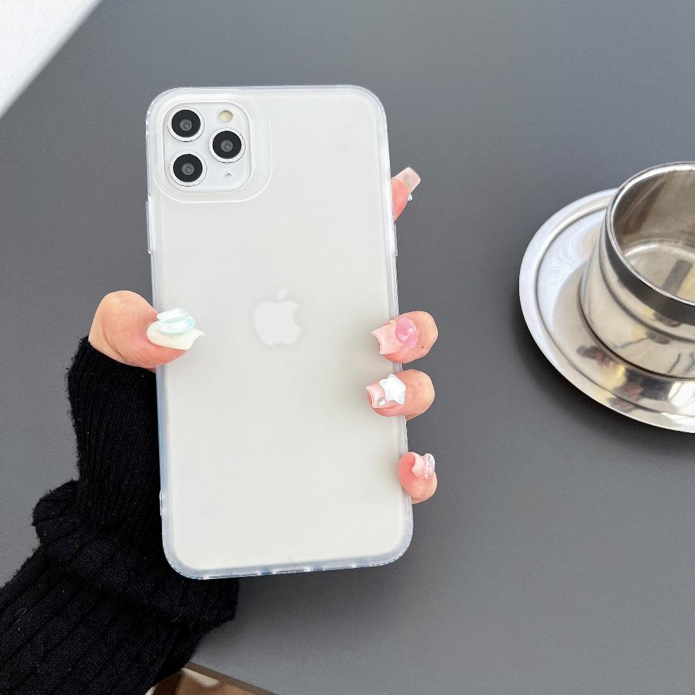 Fashion Frosted Matte Translucent Phone Case for iPhone 17 Air 16 15 14 Plus 13 12 11 Pro X Xs Max Shockproof Thin Phone Cover