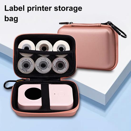 Carrying Case Label Maker Machine Organizer Large Capacity Zipper Closure Shockproof Portable Label Printer Storage Holder