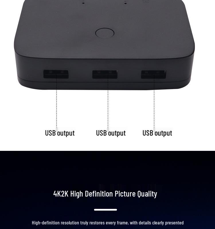 4K HDMI KVM Switch for USB Mouse, Keyboard, and Monitor