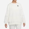 (WMNS) Nike SS22 Sportswear Athletic Club Printing Fleece Round-neck Swea White Women's DQ9146-133