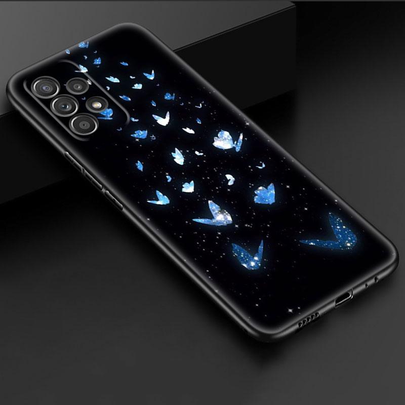 Cartoon Blauer Schmetterling Handyhülle für iPhone Samsung Galaxy Redmi Xiaomi Oppo OnePlus Note SA 7 8 9 10 11 12 13 14 20 21 22 23 53 54 Pro Max Ultra