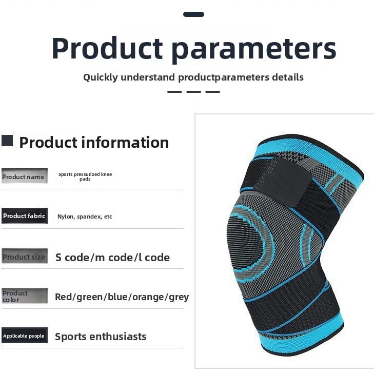 Straps Knee Pads Sports Riding Pressurized Leggings Circle Nylon Knitted Knee Pads Joint Anti-Slip Protector