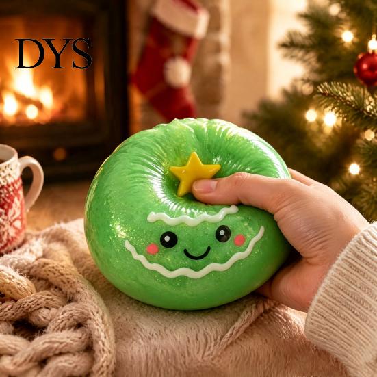 Decorative Desk Toys for Home Office Christmas Buns Squeeze Toy, Slow Rebound Anxiety Relief, Soft Sensory Creative Holiday Souvenirs Colleagues