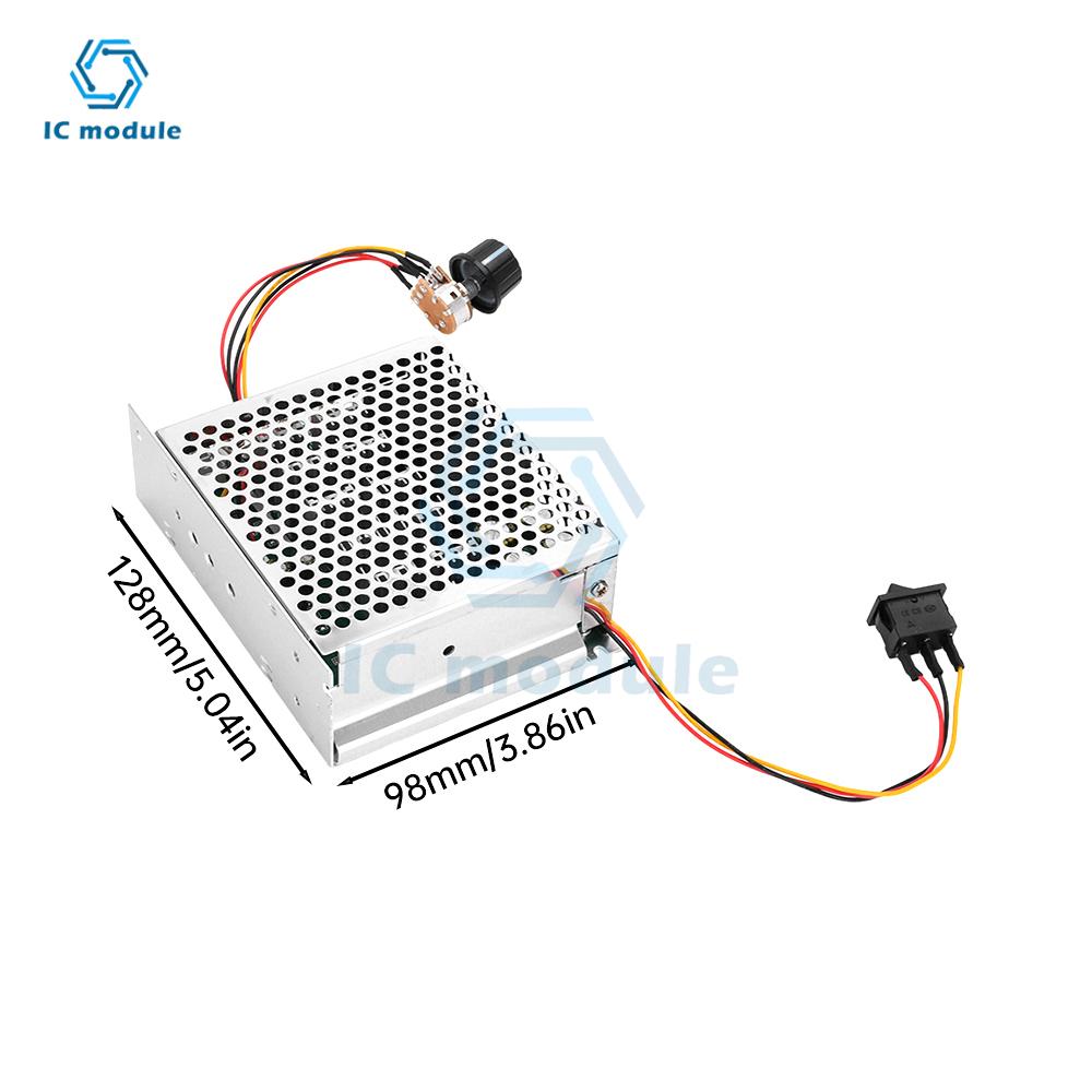 DC10-55V 60A DC Brush Motor Speed Switch Adjustable Forward Reversal Speed Controller Module 12V 24V 36V 48V