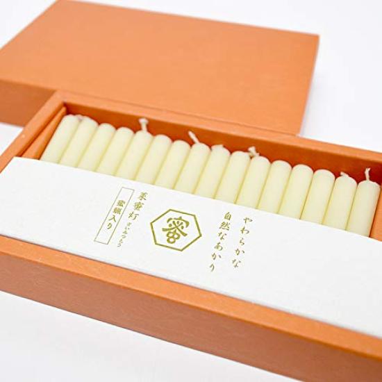 [Beeswax][Burns Approximately 35 Minutes] Kameyama Candles, Honey Candles 35, 32 Pieces [Kameyama Candle][Japanese Candle][Japanese