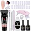 11Pcs Professional Nail Extension Kit With 15Ml ABS Gel For Long Lasting Manicure