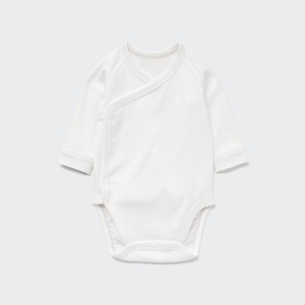 

Боди UNIQLO BN с длинными рукавами 1Р, однотонная кайма, 60см 53 GREEN/60cm