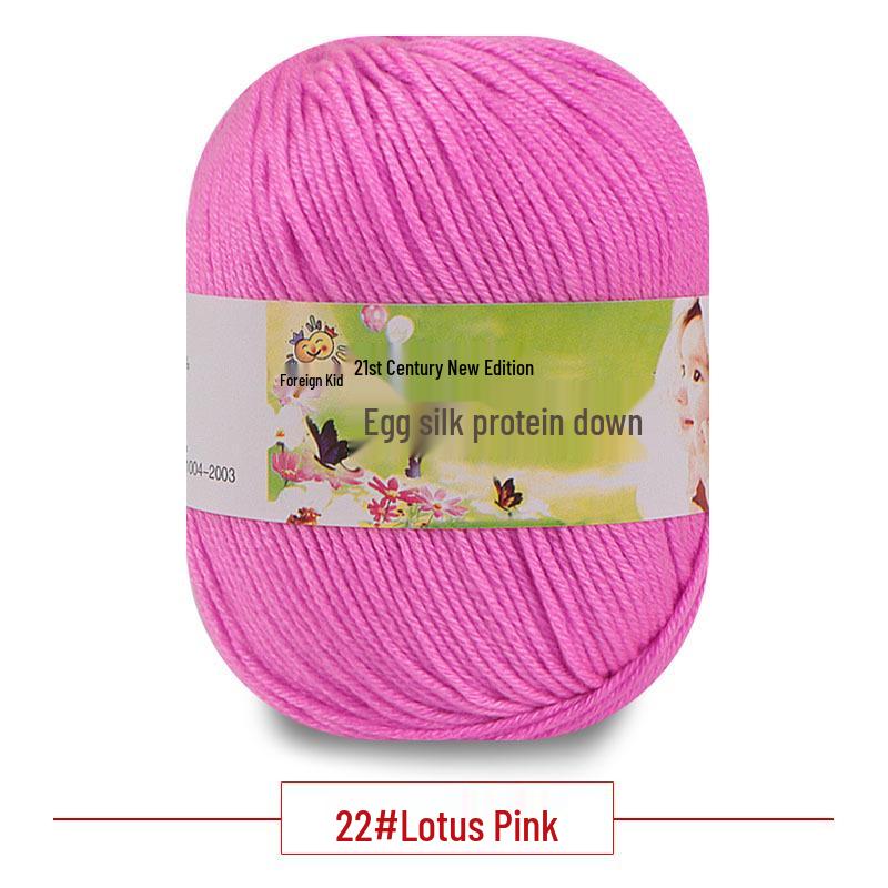 Silk Protein Baby Milk Cotton Yarn for Infant Sweaters, Hats, Shoes, Doll Crochet, and DIY Knitting Projects