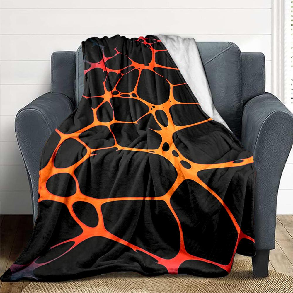 1pc Lava Texture Blanket, Lightweight Flannel Blanket for Sofa, Bed, Travel, Camping, Living Room, Office,154
