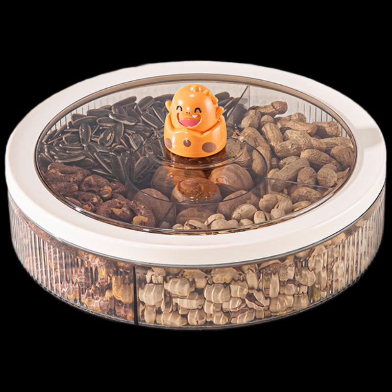 Ru Han Divided Dried Fruit Storage Box with Lid