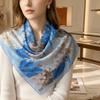 Soft Square Silk Scarf Luxury Neckerchief Scarf Fashion Bandana Scarf  Beach