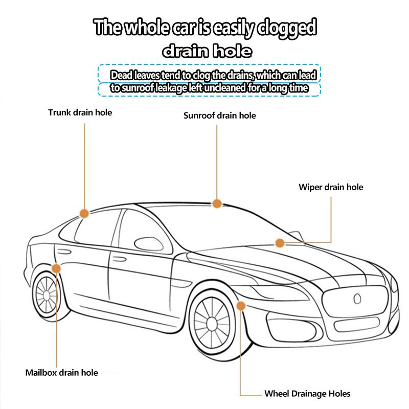 230cm Car Drain Dredge Cleaning Scrub Brush Auto Sunroof Long Hoses Detailing Cleaning Tool Spiral Cleaning Brush Drain Cleaner