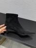 High-heeled pointed-toed temperament suede short boots New autumn and winter thin-heeled Korean thin Martin boots