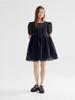 BOMNAL BOUTIQUE Checked Voluminous Mini Dress _ Black