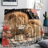Tiger Print Flannel Blanket, High Quality Comfortable for All Seasons, Home Decor, Warmth and Comfort, Perfect for Christmas Gifts