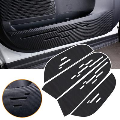 1Set/4pcs Car Door Protection Film Carbon Fiber Anti-kick Pads Car Styling Sticker Accessories For Toyota Rav4 2014 2015