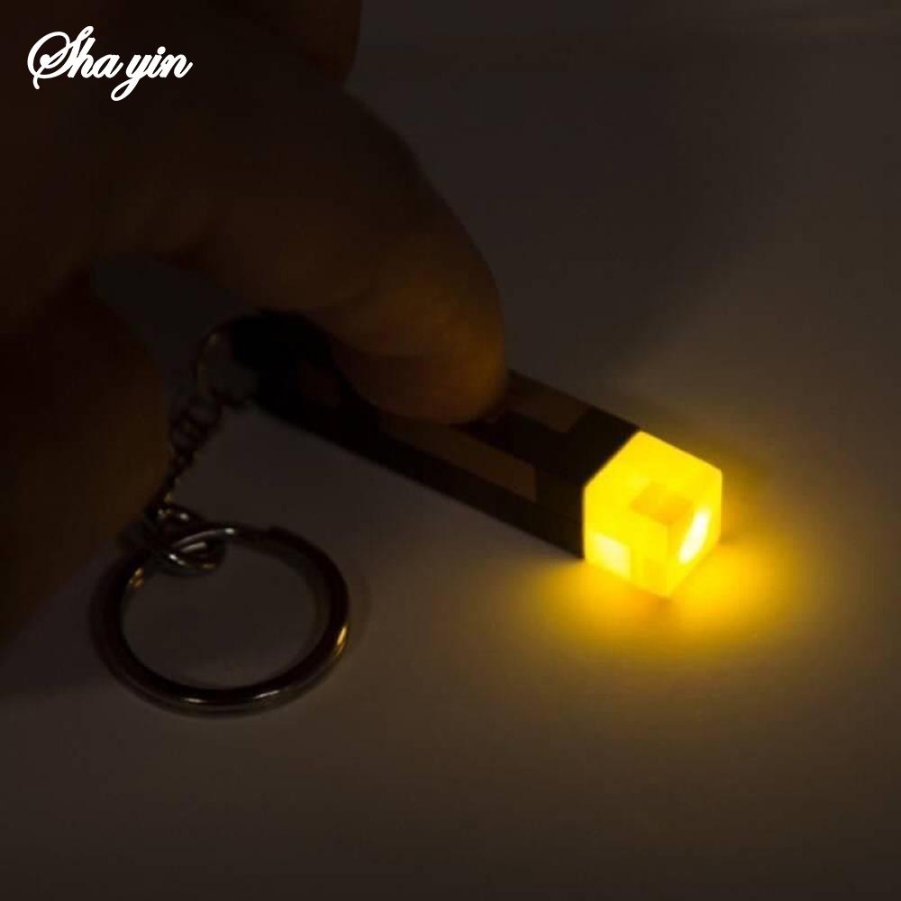 Mini Torch Keychain Rechargeable Light Torch Plastic Game Model Toys Backpack Decorative Pendant Holiday Party Gifts