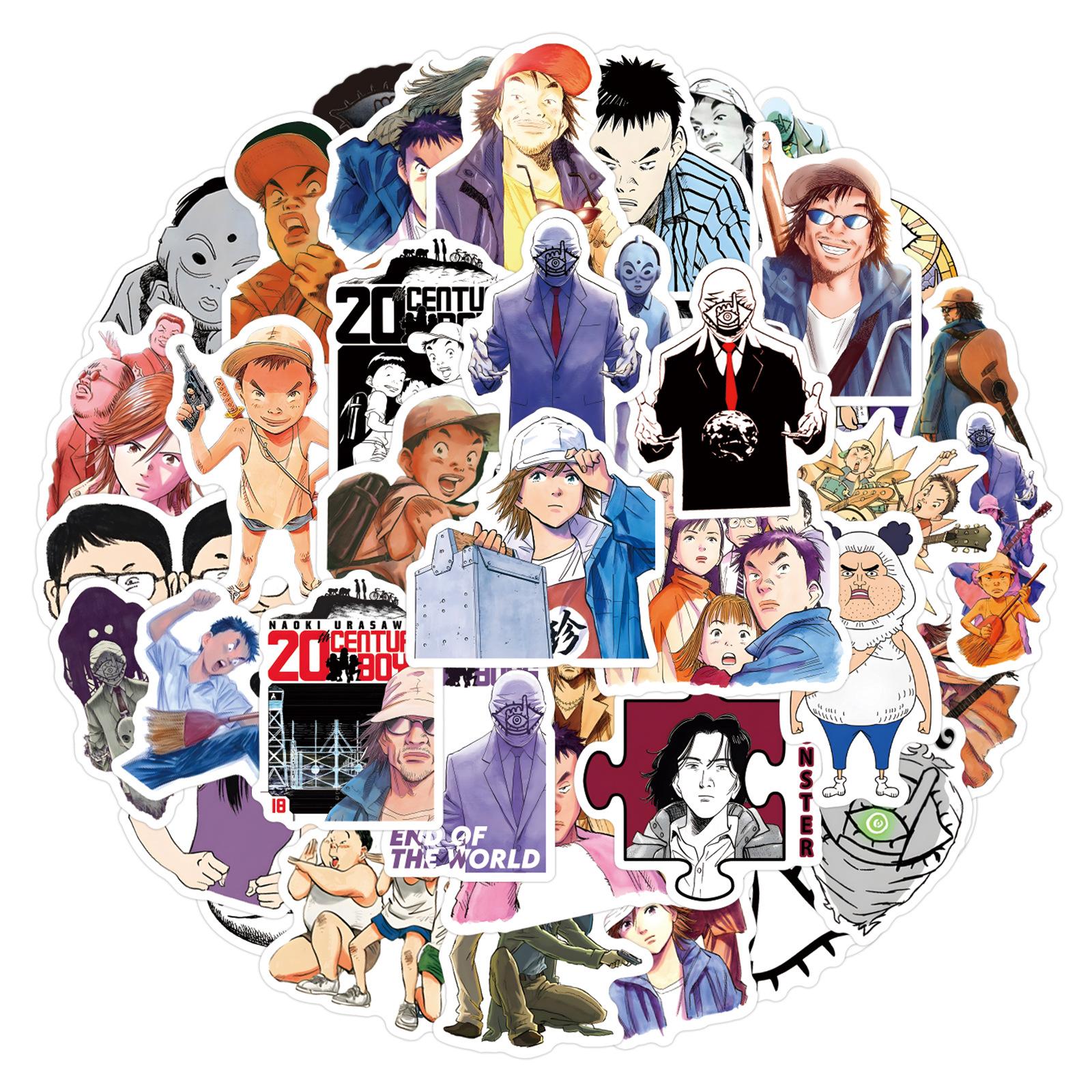 

55 Новых Наклеек из Комиксов 20th Century Boys для Украшения Чехла для Мобильного Телефона, Чемодана, Кружки для Воды. Премиальное Качество, Долговечные