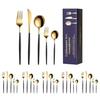 Cutlery set 30 pieces tableware spoon fork stainless steel assortment high-quality glossy Scandinavian style Western food simple stylish lunch box use