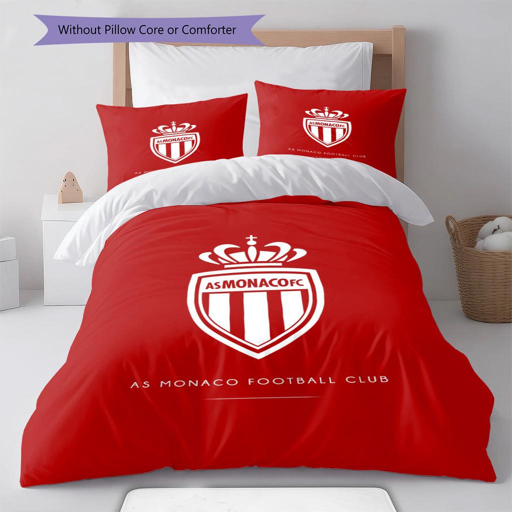 AS Monaco Pattern Bedding Set Quilt Cover Pillowcase Home Decor Gift (1 * duvet cover + 2 * pillowcase, without core)