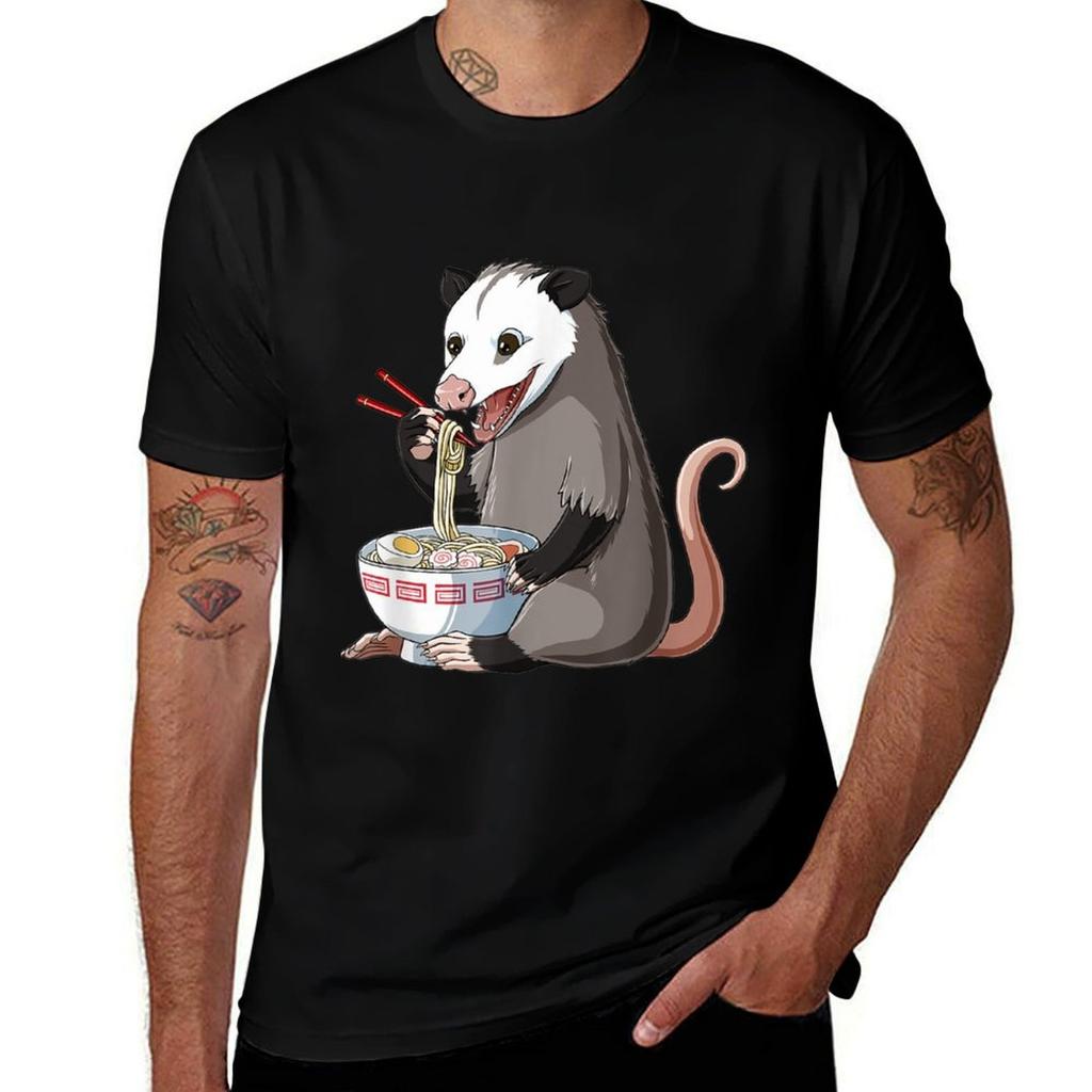 Funny Japanese Kawaii Raunisex Opossum Tshirt Large Size Breathable Tee
