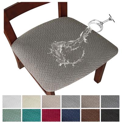 Real Waterproof Chair Covers Stretch Pure Color Non-Slip Seat Covers Chair Cheap Washable Jacquard Elastic Chair Covers Home