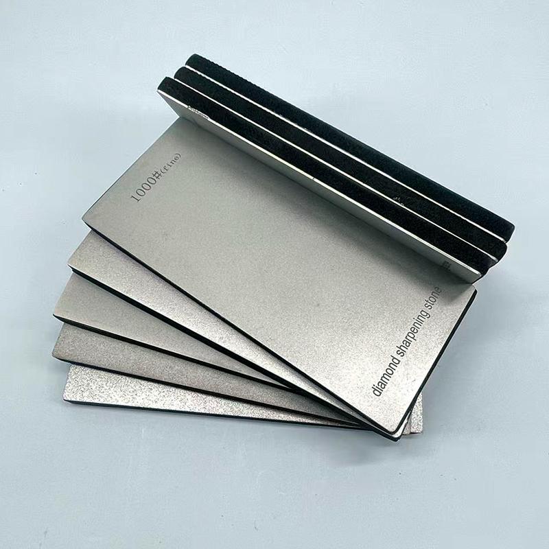 2pc Set Diamond Sharpening Stone Grinding Stone Kitchen Knife Sharpener Stone With Sponge Non--slip Pad Wet Stones For Sharping