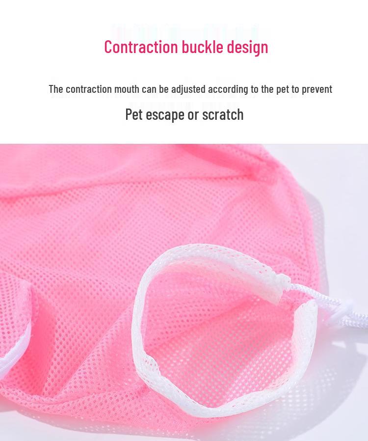 Anti-Scratch Cat Bathing Bag with Nail Clippers