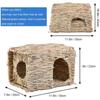 Hedgehog Bunny Handmade Natural Comfortable Foldable Woven Chew Toys Rabbit House Hay Hut Grass Bed