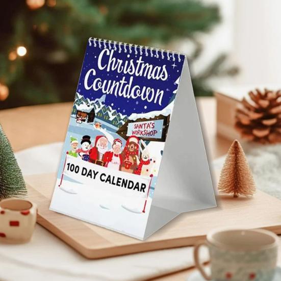 Weihnachtsabreiß-Countdown-Kalender 2025 Desktop 100-Tage-Weihnachts-Countdown-Kalender Festival