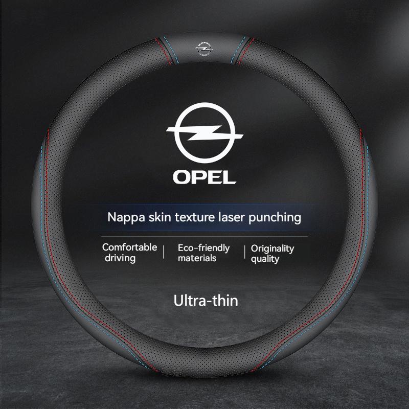 Opel OPCline ASTRA CORSA INSIGNIA MOKKA VECTRA GTC Tigra Carbon fiber Suede Leather Car Steering Wheel Cover Auto Accessories