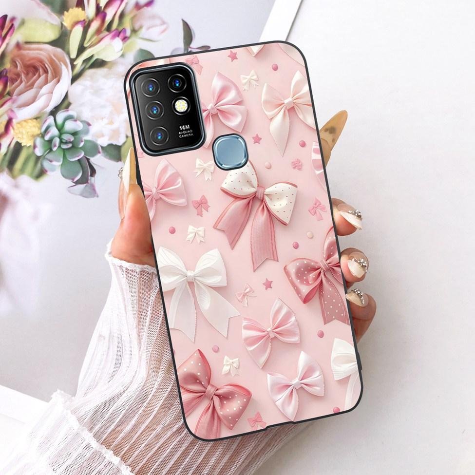 Case For Infinix Hot 10 Cover Aesthetic Cute Cat Fashion Funny Painted Bumper For Infinix Hot10 X682B X682C Casing