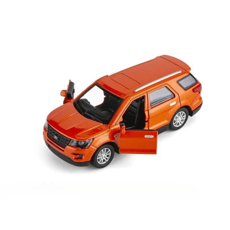 

New 1/36 Ford Explorer Alloy Car Model Sound and Light Diecasts & Toy Vehicles Toy Cars Kid Toys for Children Collection Gifts помаранчевий
