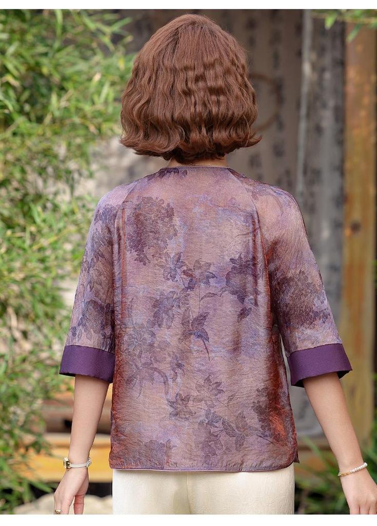 Summer Stylish Short Sleeve Top for Middle-Aged & Elderly Women