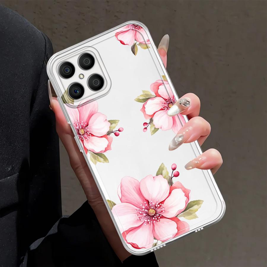 

Мягкий чехол для телефона Honor X8 90 Lite X7b X9a X8a X9b X8b Красивые цветущие персики Honor X8 5G