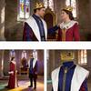 European Fantasy King Queen Cosplay Costumes Set With Polyester Fabric For Holiday Role Play