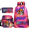 Peripheral Student Schoolbag Three-Piece Set, Youth Backpack, Shoulder Bag, Pencil Case